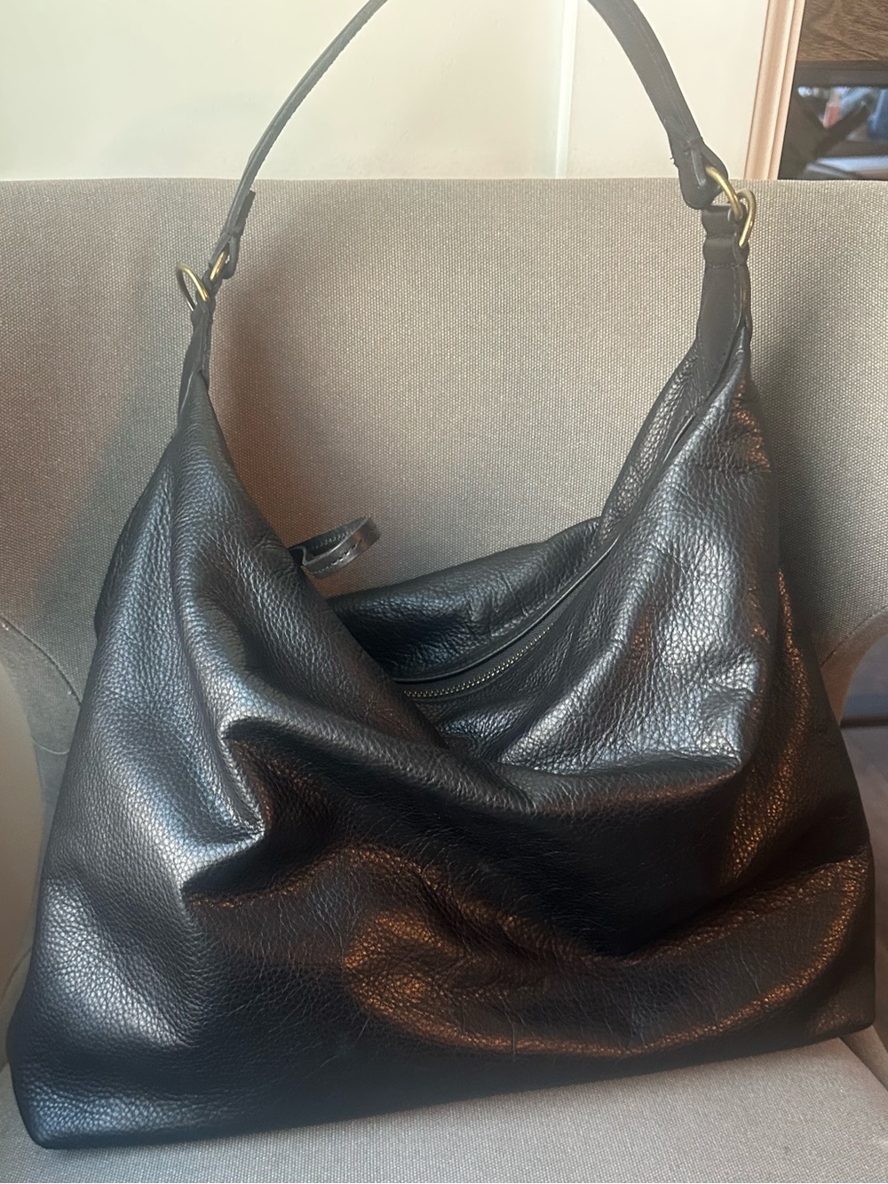 Maurice Hobo - Heritage "Broken-In" Leather Black Parker and thatch - Picture 3 of 13
